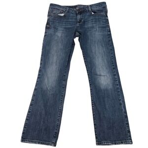 Tommy Hilfiger Spirit Crop Jeans Womens 6R Blue Flap Pocket Y2K Stretch Denim